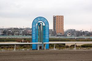 浦和競馬場は曇り空