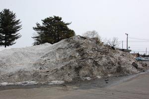 除雪の跡