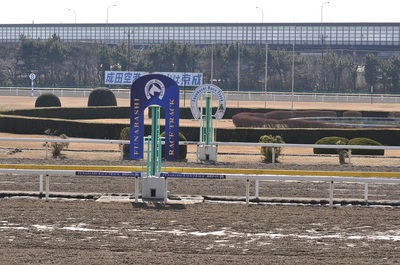 ダートコースは水が浮く状態